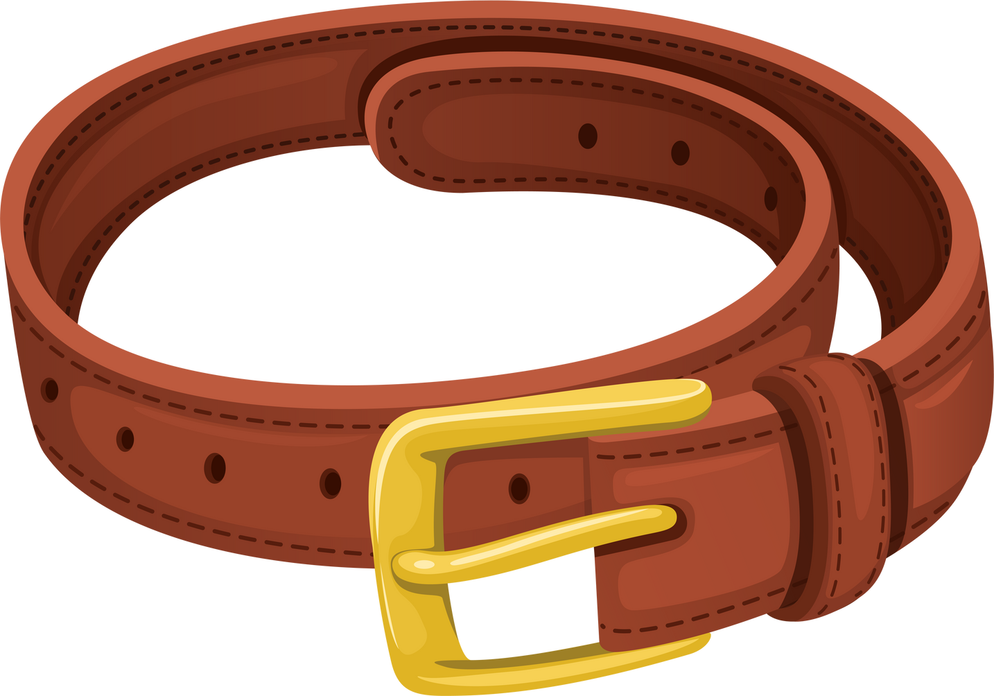 Belt brown leather illustration